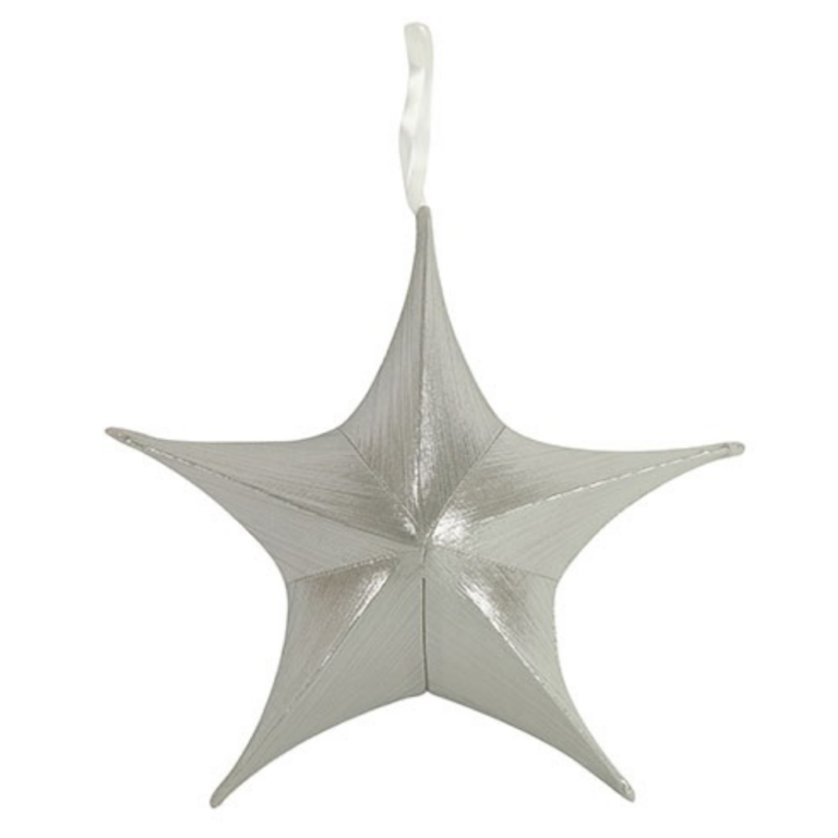 Kerstster glanzend zilver 150 cm | Eventbuddies