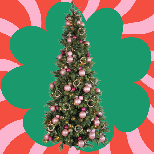 Huren kerstboom roze