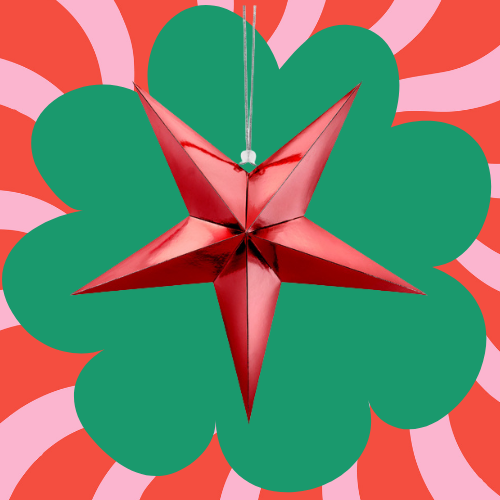 kerstster rood huren